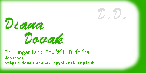 diana dovak business card